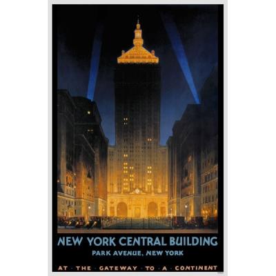 New York City Central Building Mini Poster Vintage