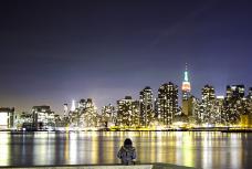 Night Skyline of Manhattan from Long Island City