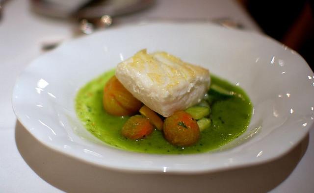 Halibut with Mushroom Broth