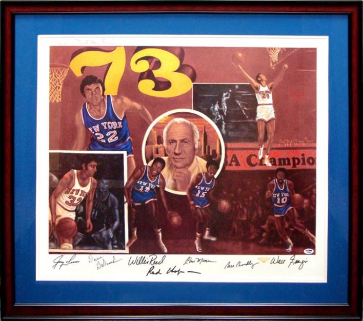 1973 New York Knicks Signed Lithograph 