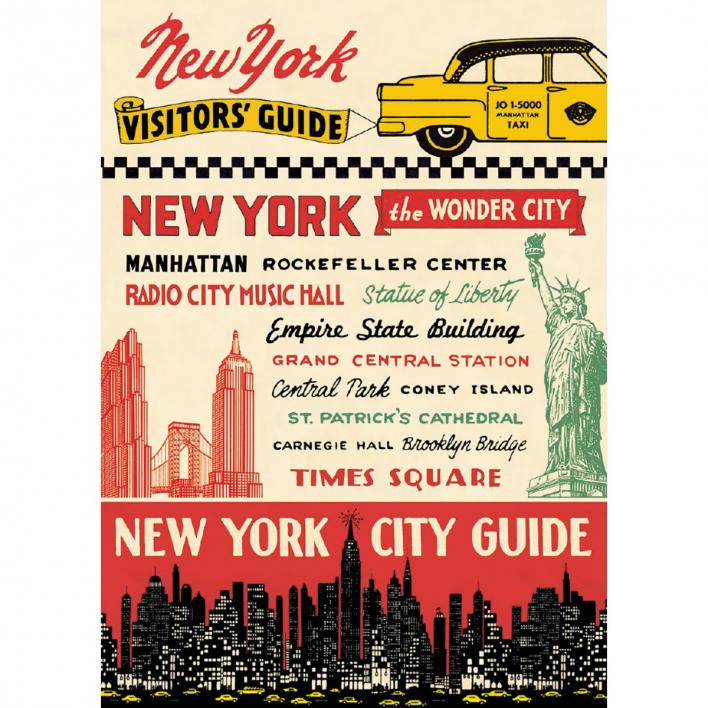 NYC Vintage Travel Guide Poster