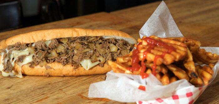 Philly Cheesesteak and Waffle Fries