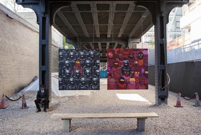 play on the gallery in an outdoor space under the High Line