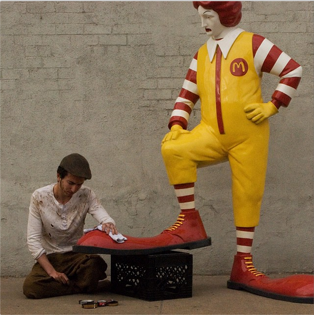 fiberglass replica of a Ronald McDonald