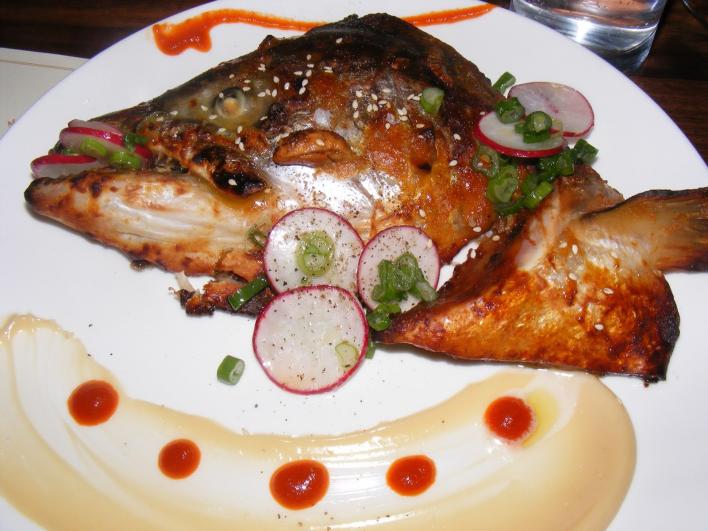 Miso-Maple Salmon Head