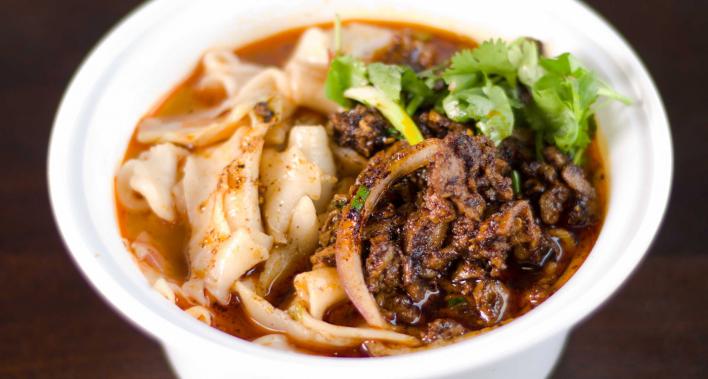 SPICY CUMIN LAMB HAND-RIPPED NOODLES IN SOUP