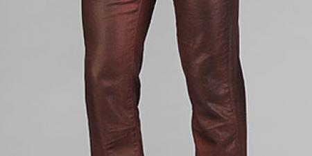 Slimmy Straight Leg In Cognac Leather-Like Denim | 7 For All Mankind