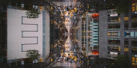 Columbus Circle Mirrored View