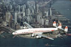 TWA Flight Over Lower Manhattan - 1953